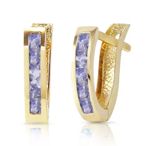 0.95 Carat 14K Solid Yellow Gold Felicity Tanzanite Earrings