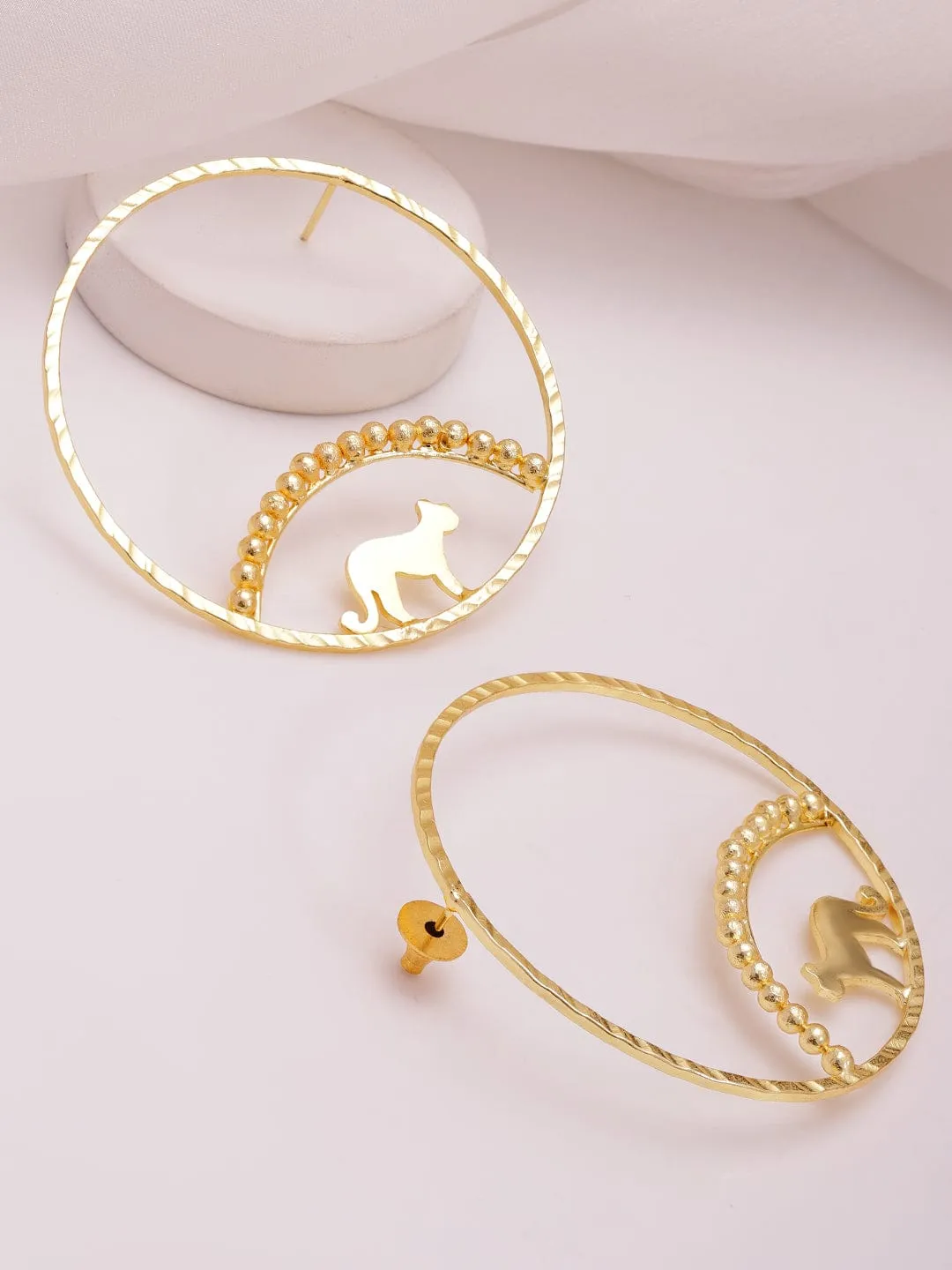 18KT Gold Plated Brass Circular Hoop Earrings