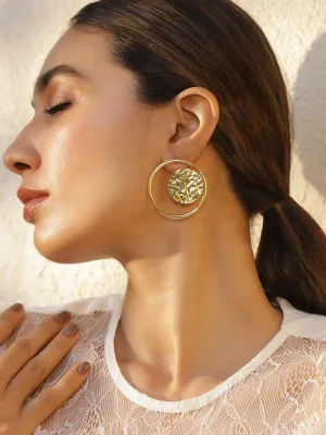 18KT Gold Plated Brass Circular Hoop Earrings