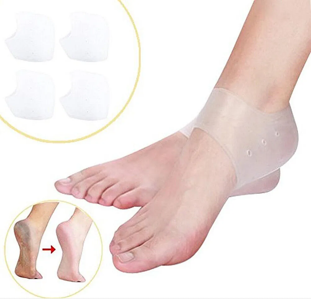 4~6 PCS Silicone Heel and/or Toe Protector Plantar Fasciitis Pain Relief Cushion