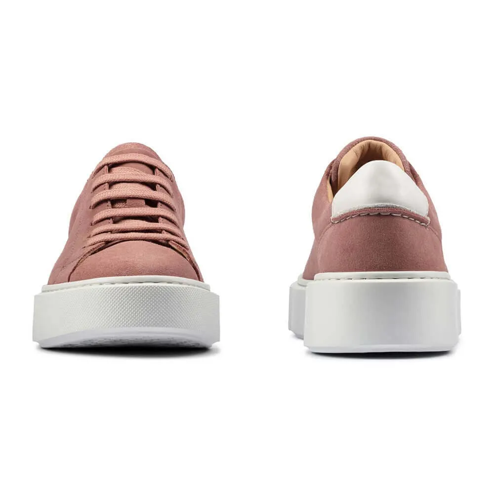 7 CM / 2.76 Inches - CMR CHAMARIPA Elevator Sneakers -Women's Wedge Sneakers - Rose Suede Sneakers That Add Height