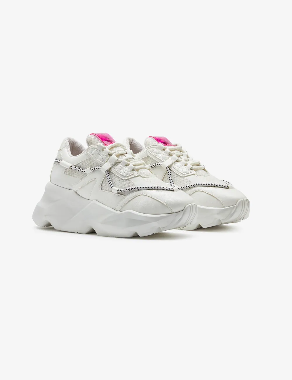 707 white mesh chunky sneaker