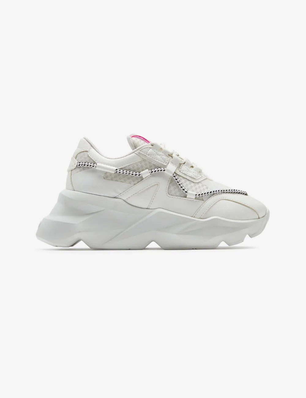 707 white mesh chunky sneaker