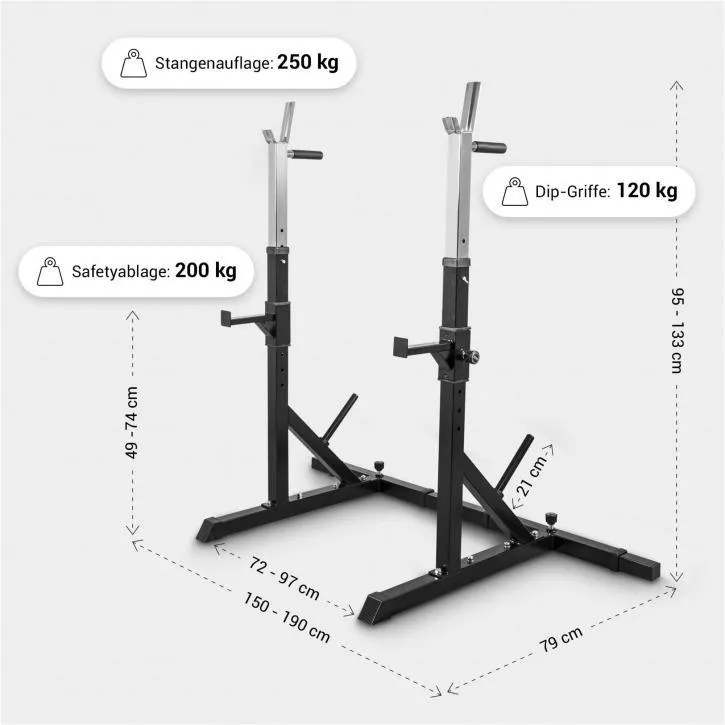 Adjustable Squat & Barbell Rack