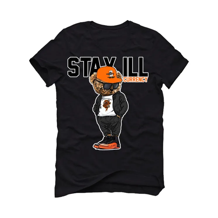 Air Jordan 12 “Brilliant Orange” | illcurrency Black T-Shirt (Stay ill Bear)