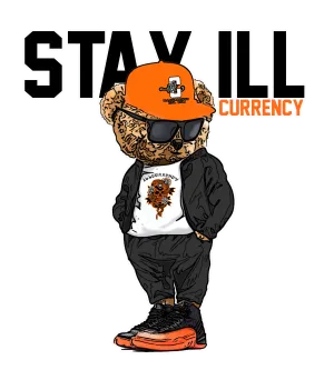 Air Jordan 12 “Brilliant Orange” | illcurrency Black T-Shirt (Stay ill Bear)