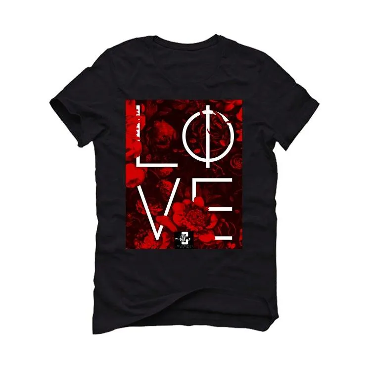 Air Jordan 4 “Red Thunder” Black T-Shirt (LOVE)