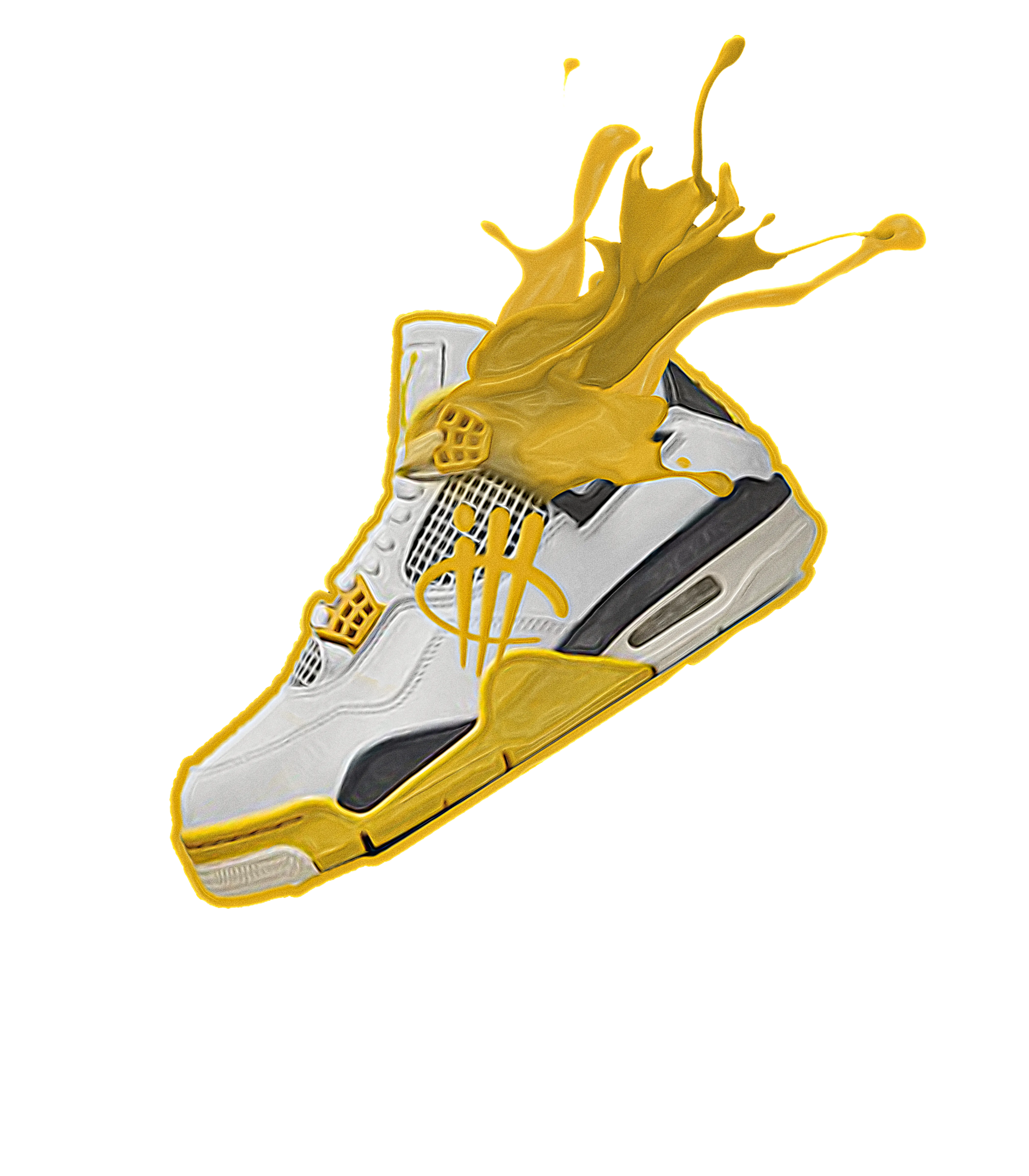 Air Jordan 4 WNNS “Vivid Sulfur” | illcurrency White T-Shirt (SPLASH 4)