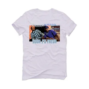 Air Jordan Retro 1 Retro High OG Hyper Royal White T-Shirt (Damnnnn)