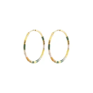 ALISON hoop earrings brown/gold-plated