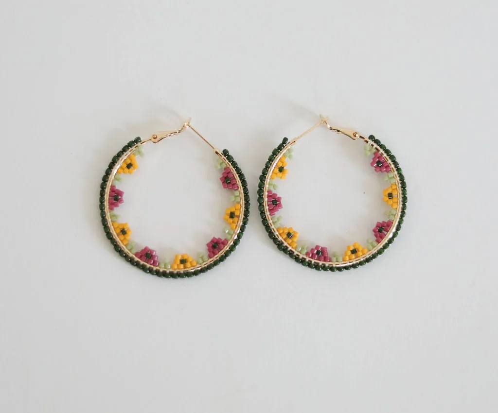 Amanecer Flor Hoops