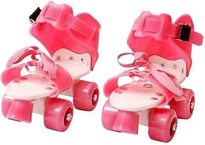 Aravli Roller Skates for Boys and Girls Age Group 5-12 Years Adjustable Inline Skating Shoes for Sport (4-8 UK, Pink)