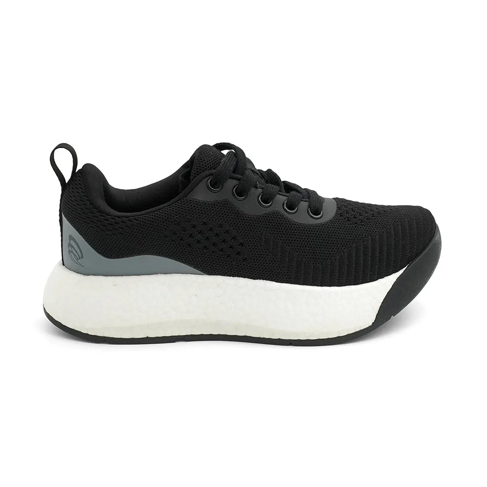 Arch Angel Tokyo 150109 - Arch Angel Superior Comfort Unisex Sneakers with Breathable Mesh Upper, Lightweight Rocker Sole and Arch Support. Ideal for Plantar Fasciitis and Daily Walking (Black/Grey)