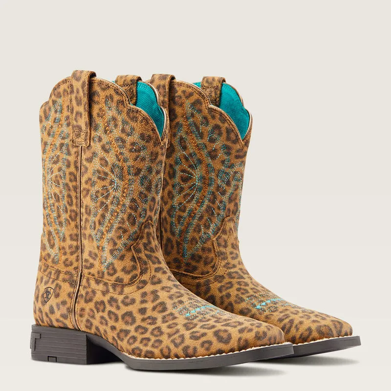 ARIAT KIDS PRIMTIME FADED LEOPARD PRINT BOOT: 10044422