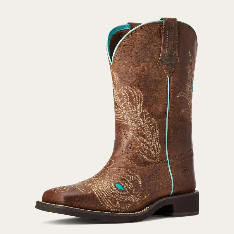 Ariat® Women's "Bright Eyes II" Western Boots - Weathered Brown