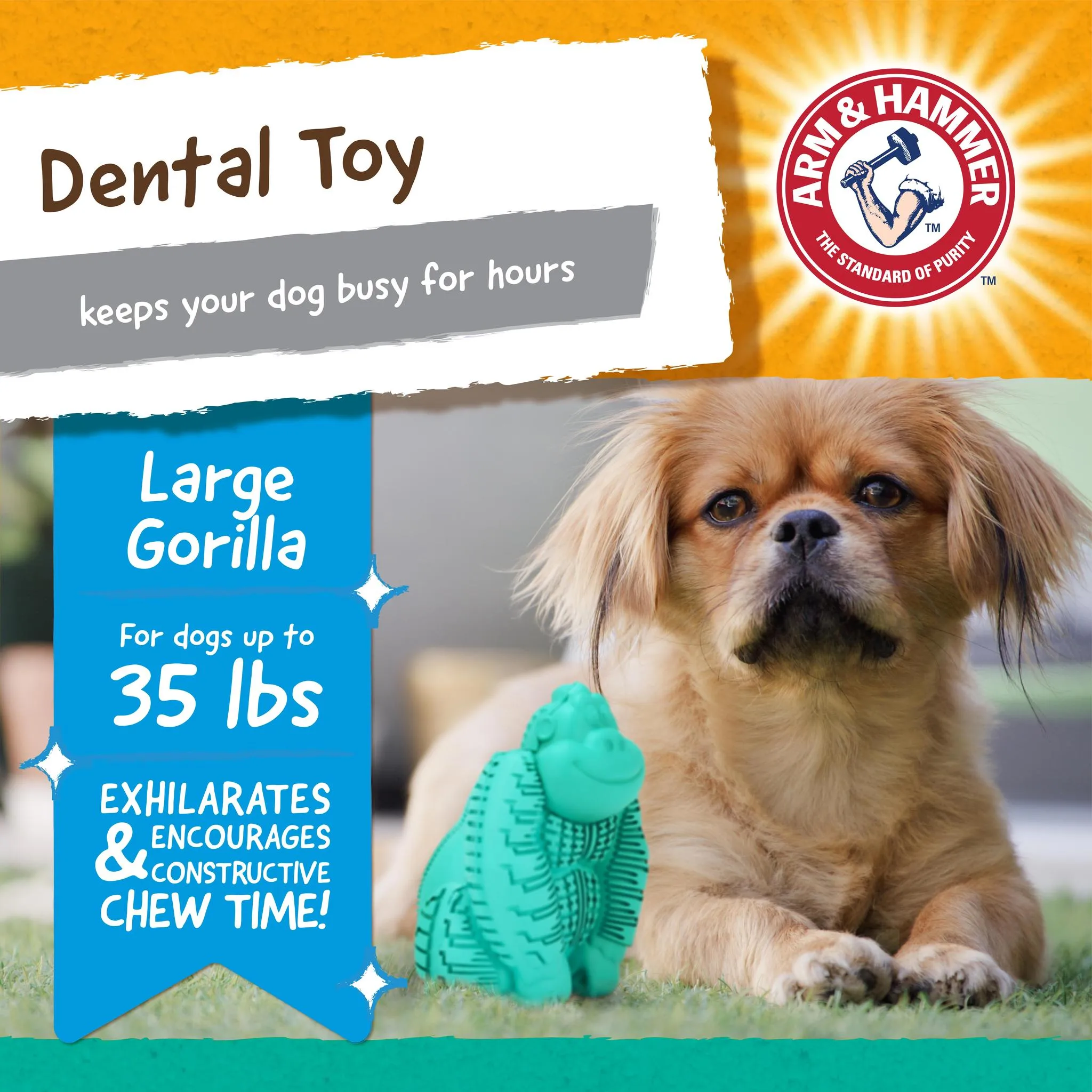 Arm and Hammer Super Treadz Gorilla Dental Dog Toy