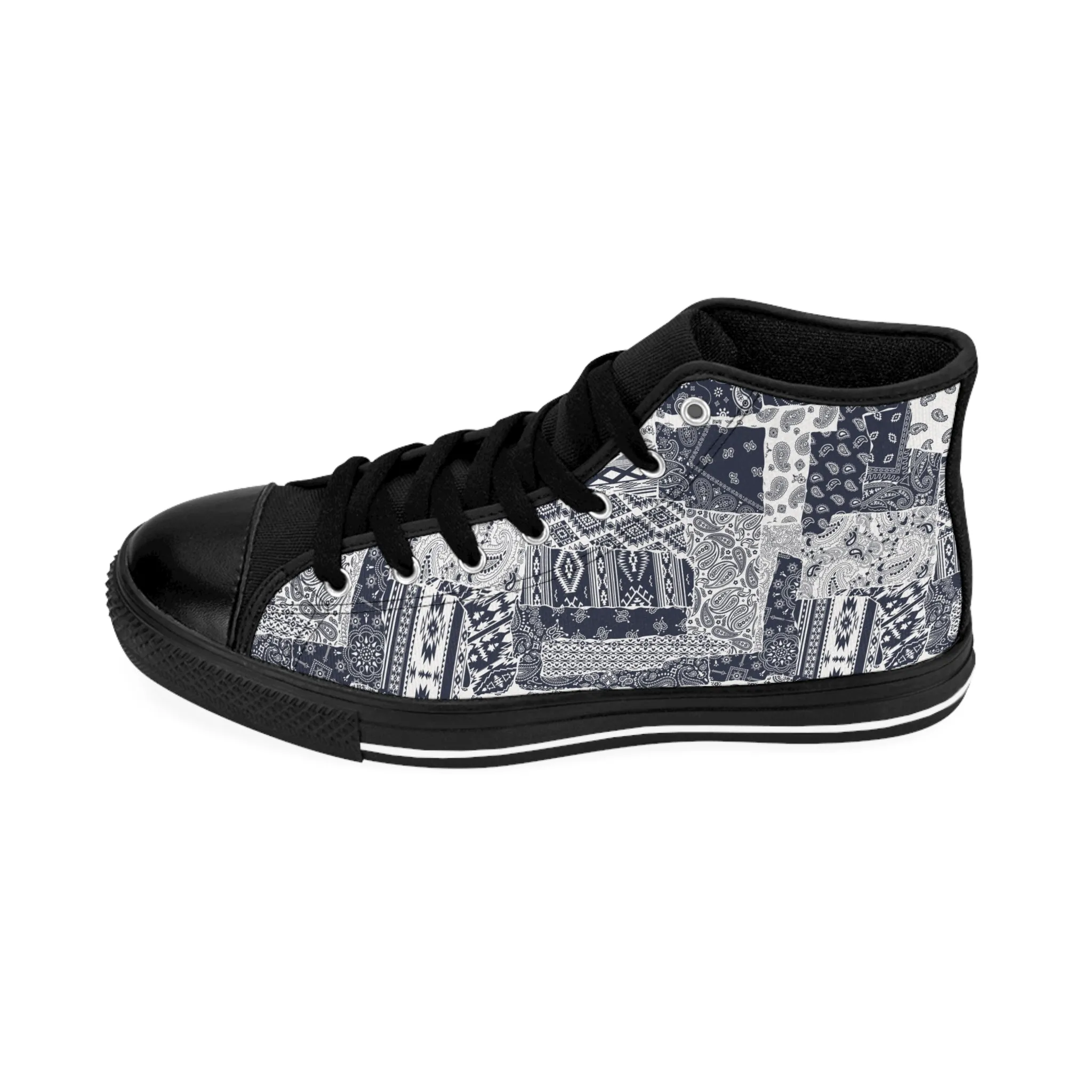 Bandana Fabric Pattern Women's Classic Sneakers