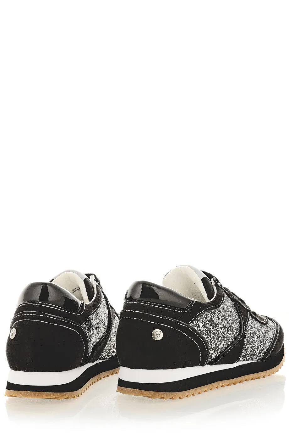 BLINK MARTINA Black Metallic Glitter Sneakers