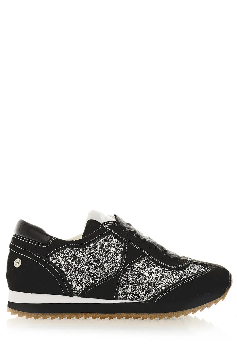 BLINK MARTINA Black Metallic Glitter Sneakers