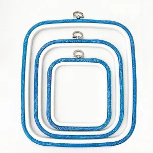 Blue Square Embroidery Hoop - Nurge Flexible Cross Stitch Hoop