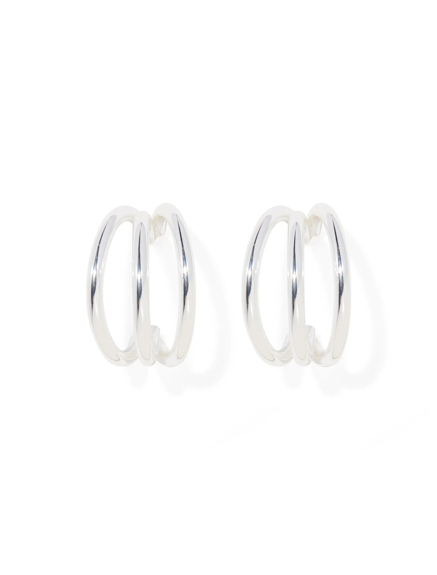 Bobbi Real Plated Multi Hoop Earrings