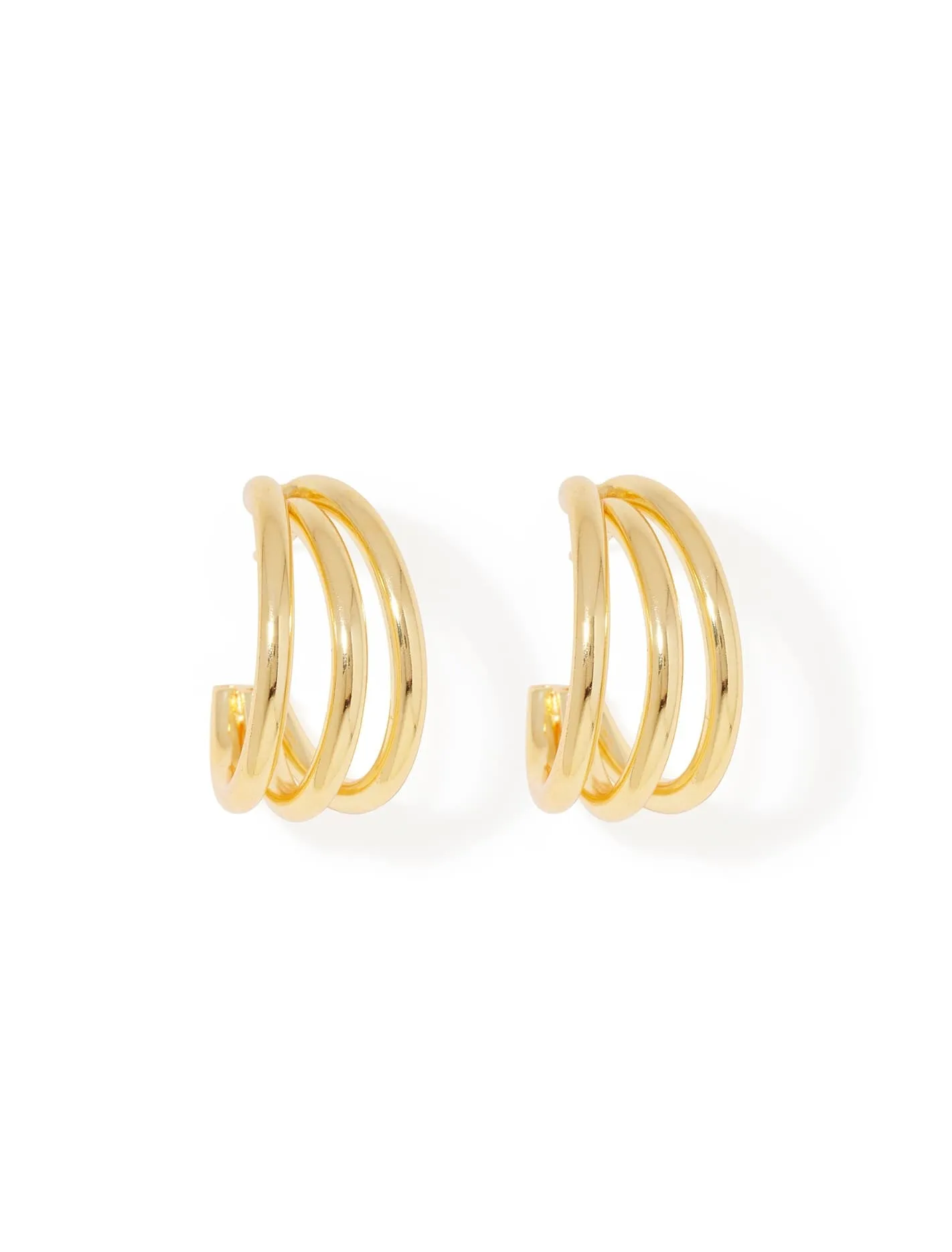 Bobbi Real Plated Multi Hoop Earrings