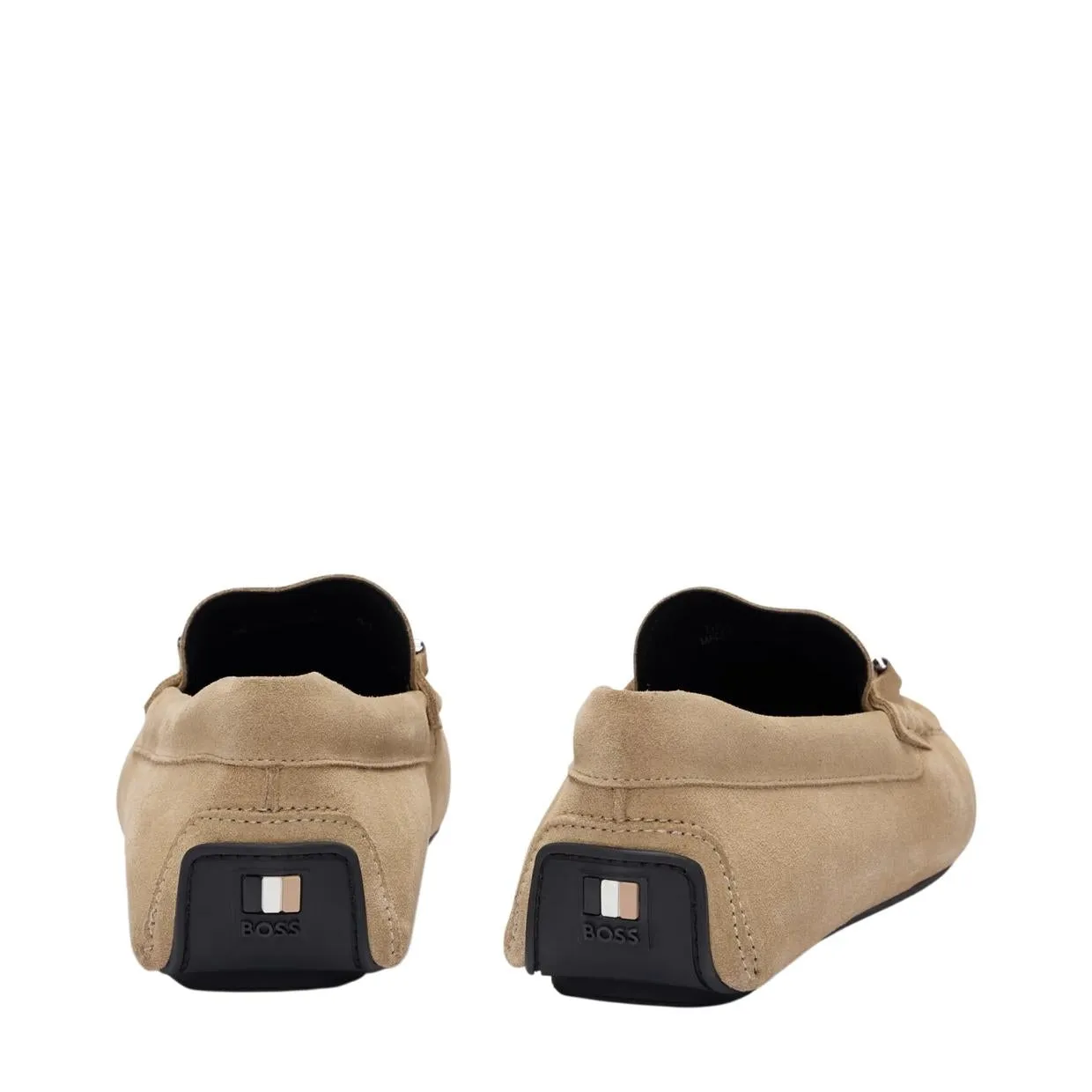 BOSS Hardware Logo Beige Noel Suede Moccasins