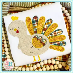 Boy Turkey Zigzag Stitch Applique