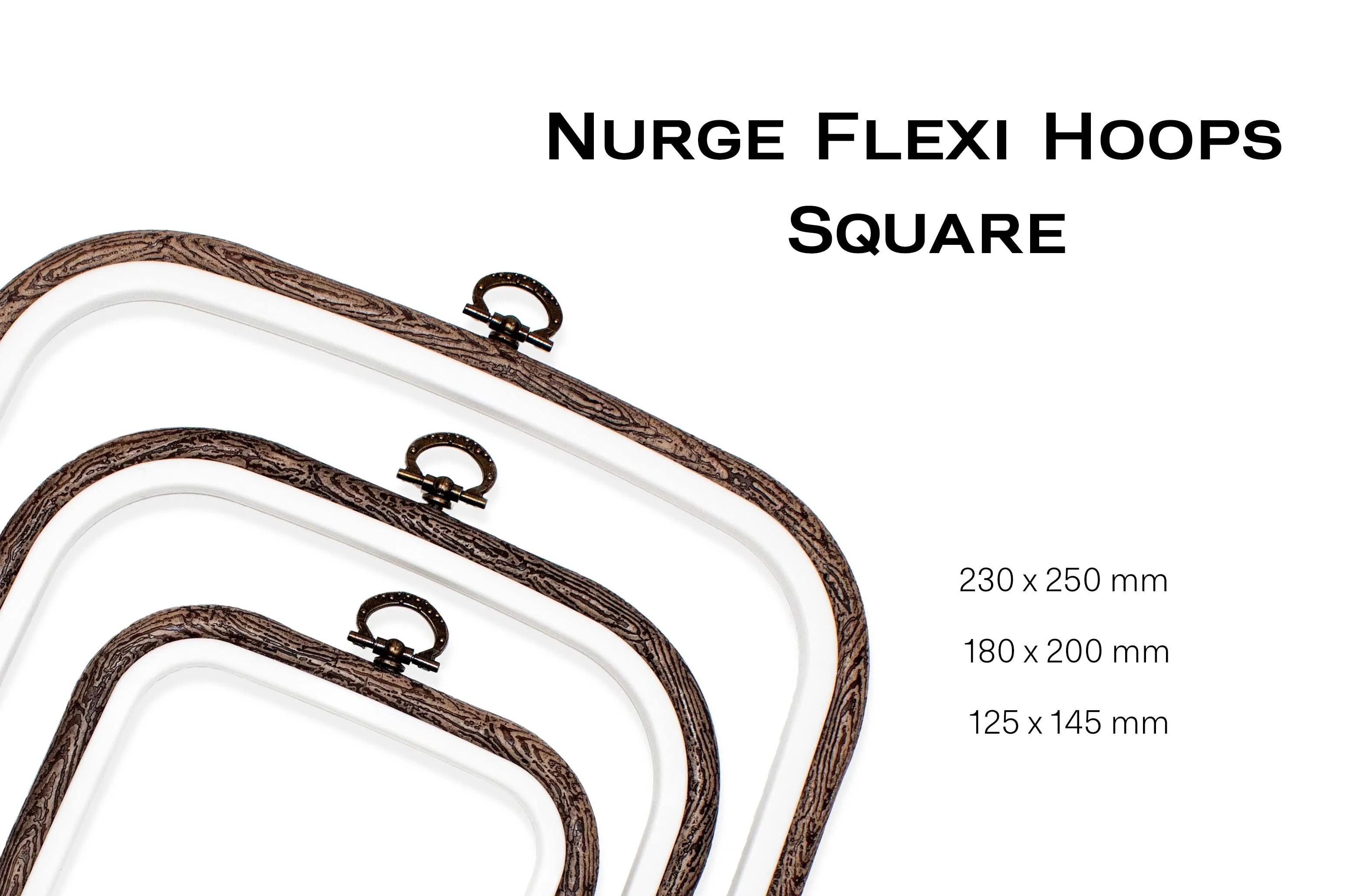 Brown Square Embroidery Hoop - Nurge Flexible Cross Stitch Hoop