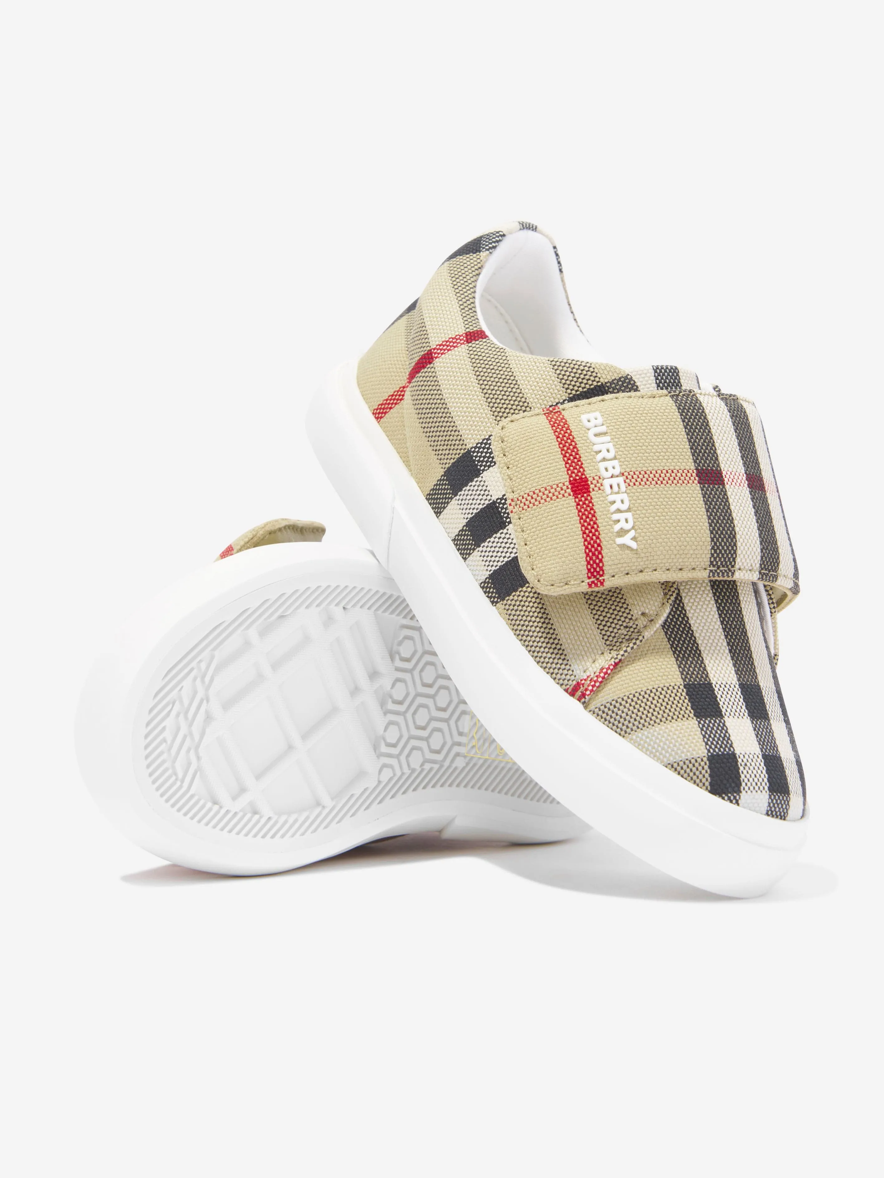 Burberry Baby James Trainers in Archive Beige Check