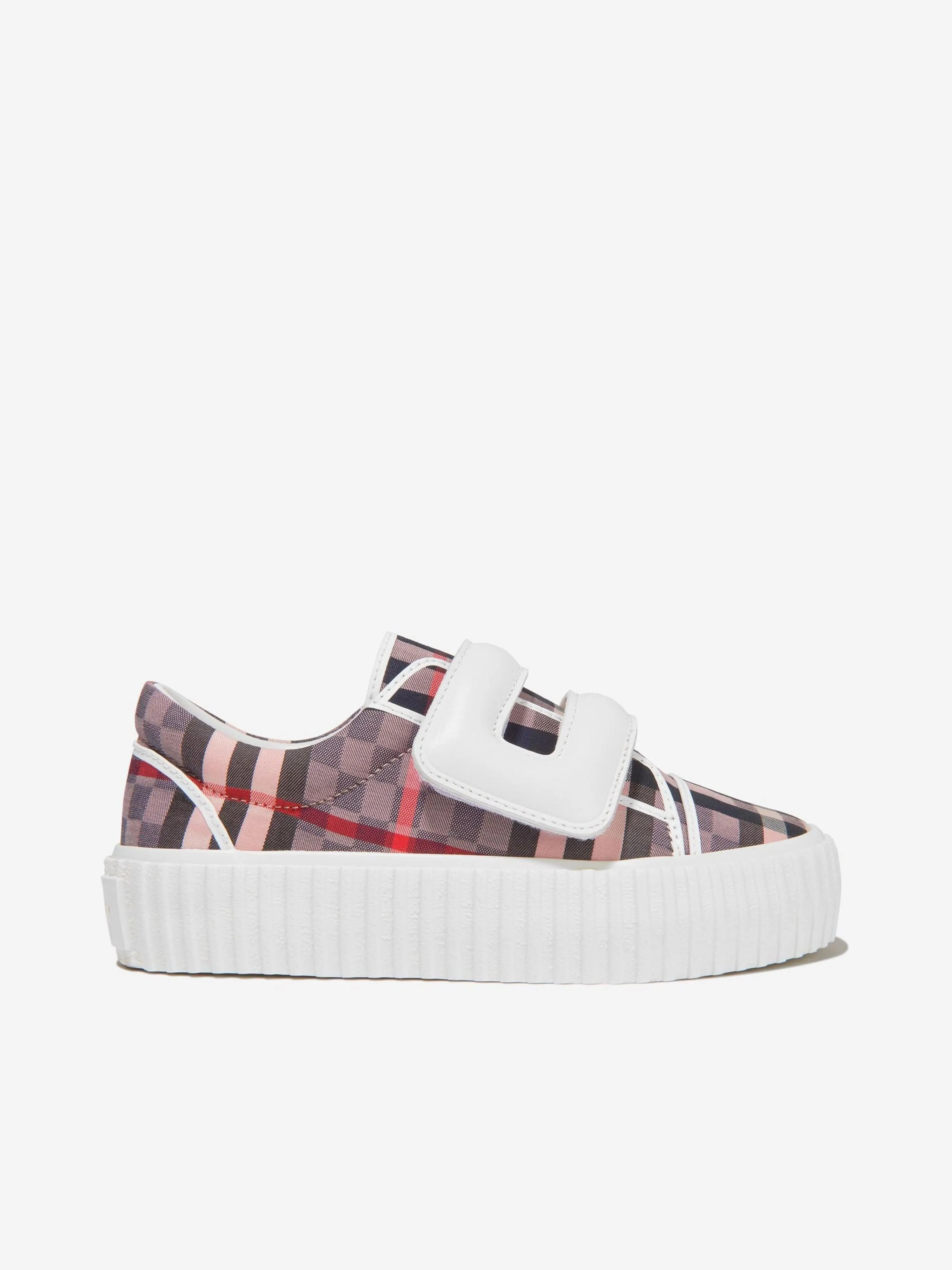 Burberry Girls Checkerboard Velcro Strap Trainers