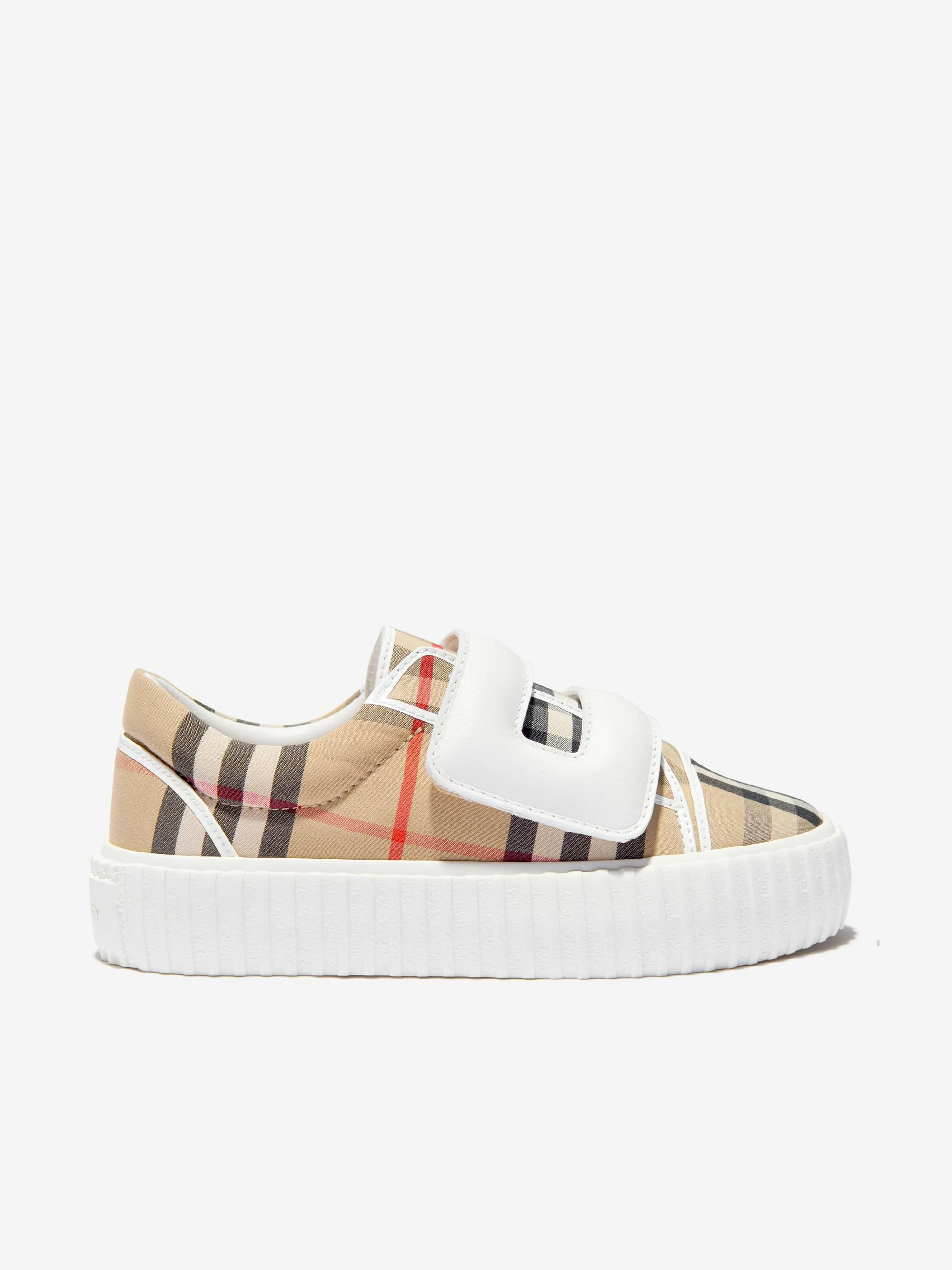 Burberry Kids Check Velcro Strap Mark Trainers