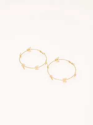 Butterfly Hoop Earrings