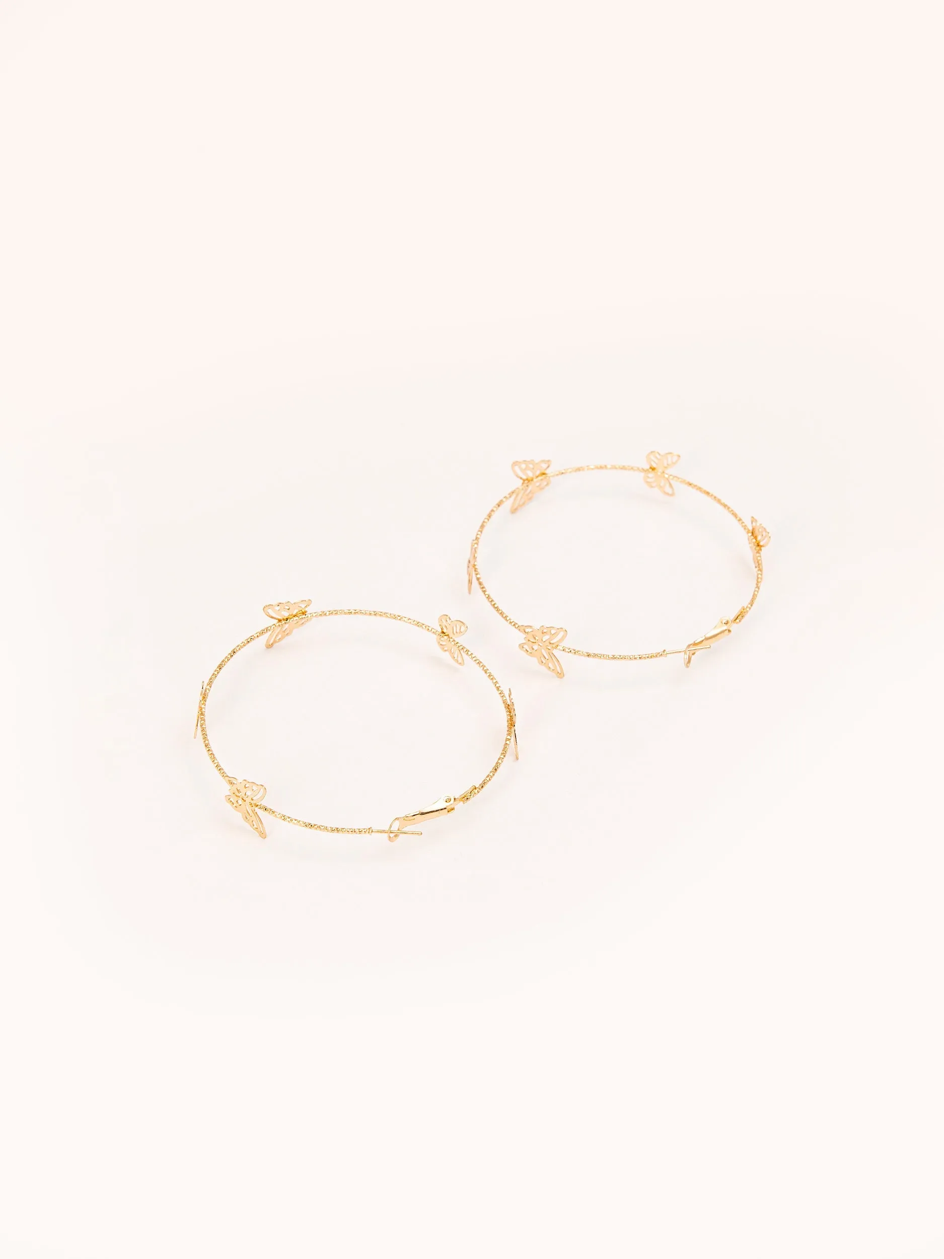 Butterfly Hoop Earrings