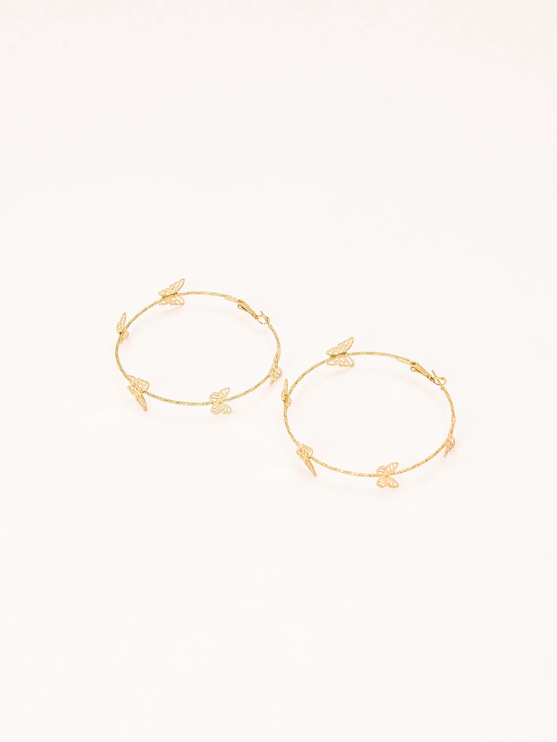 Butterfly Hoop Earrings