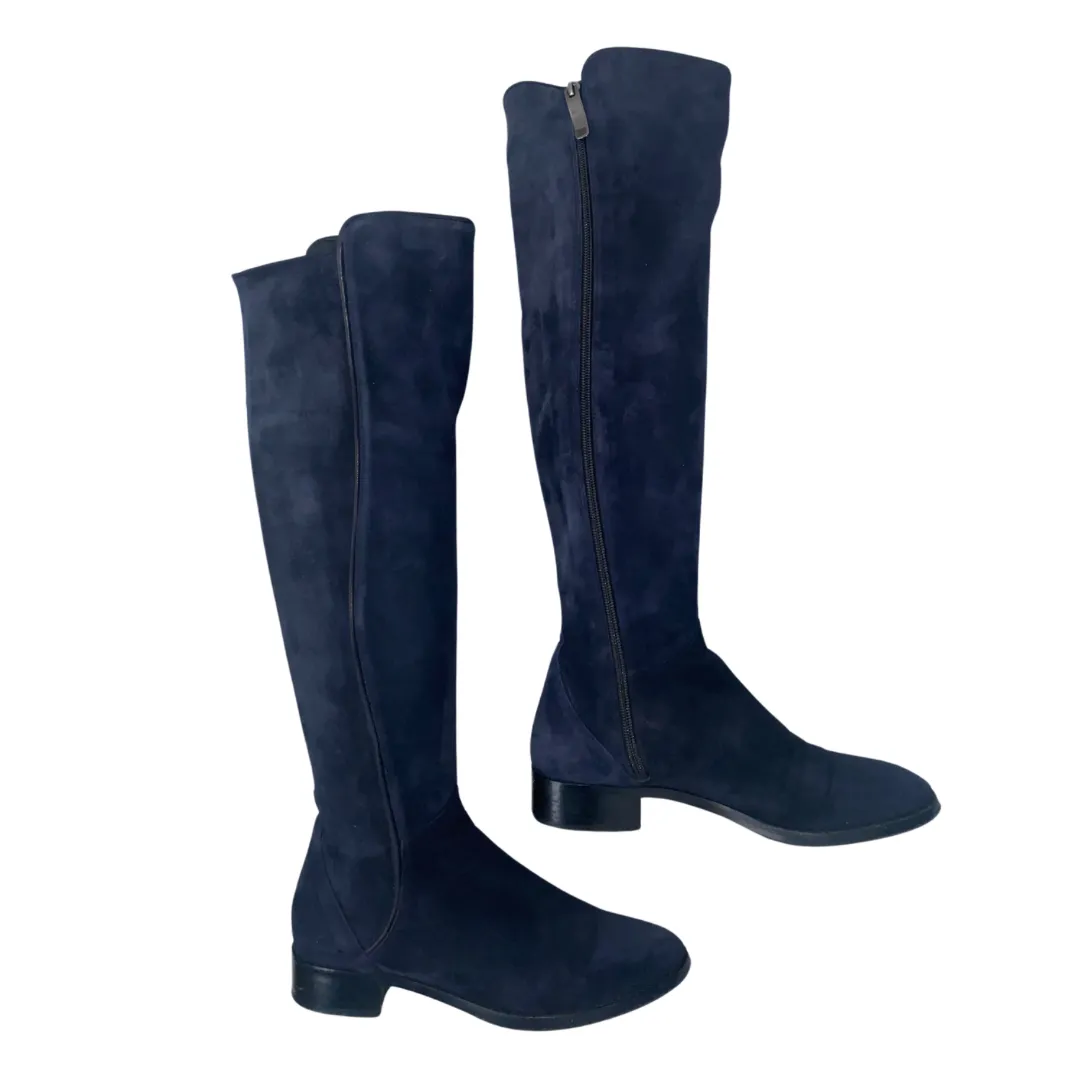 Carl Scarpa Knee High Boots Suede Navy SIZE 39