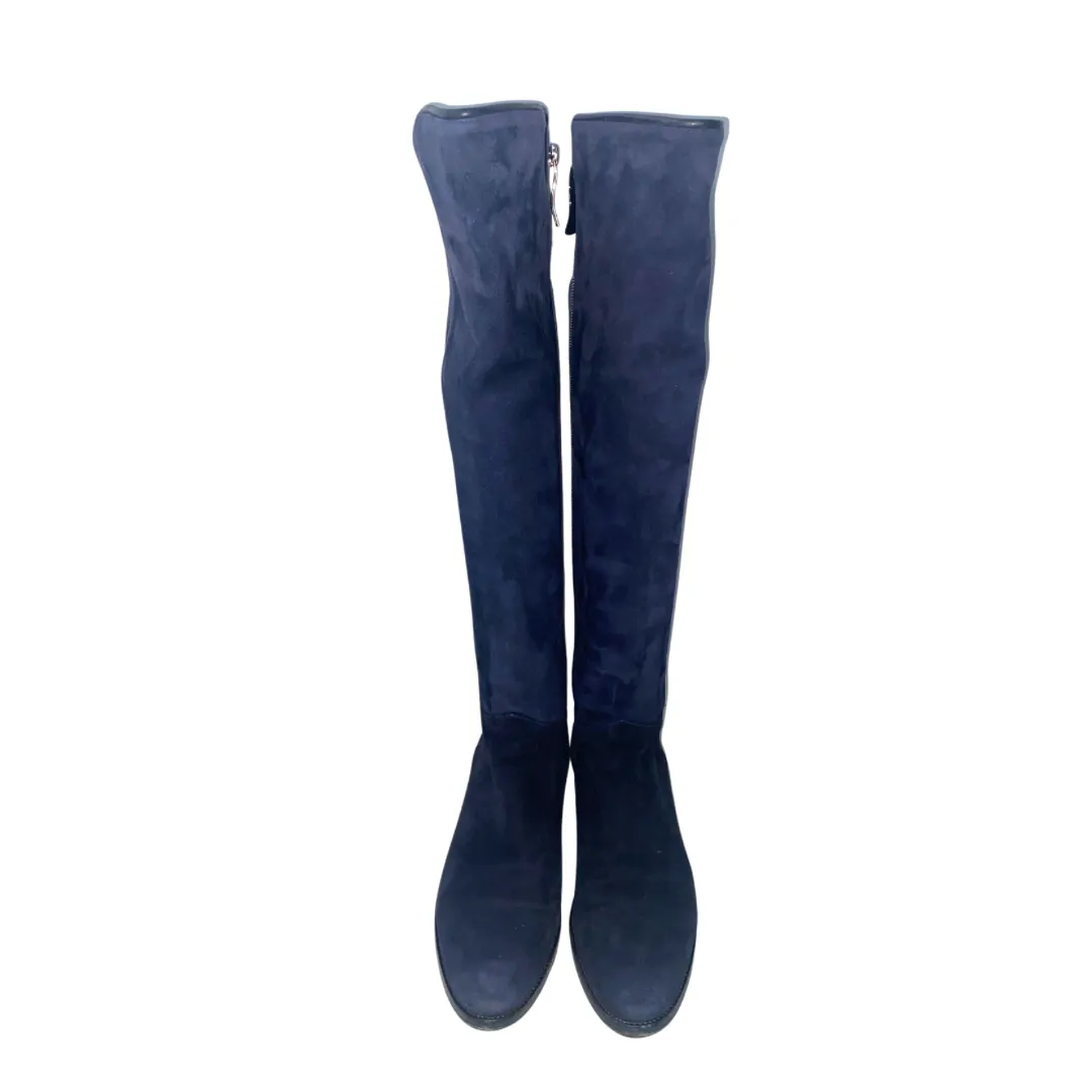 Carl Scarpa Knee High Boots Suede Navy SIZE 39