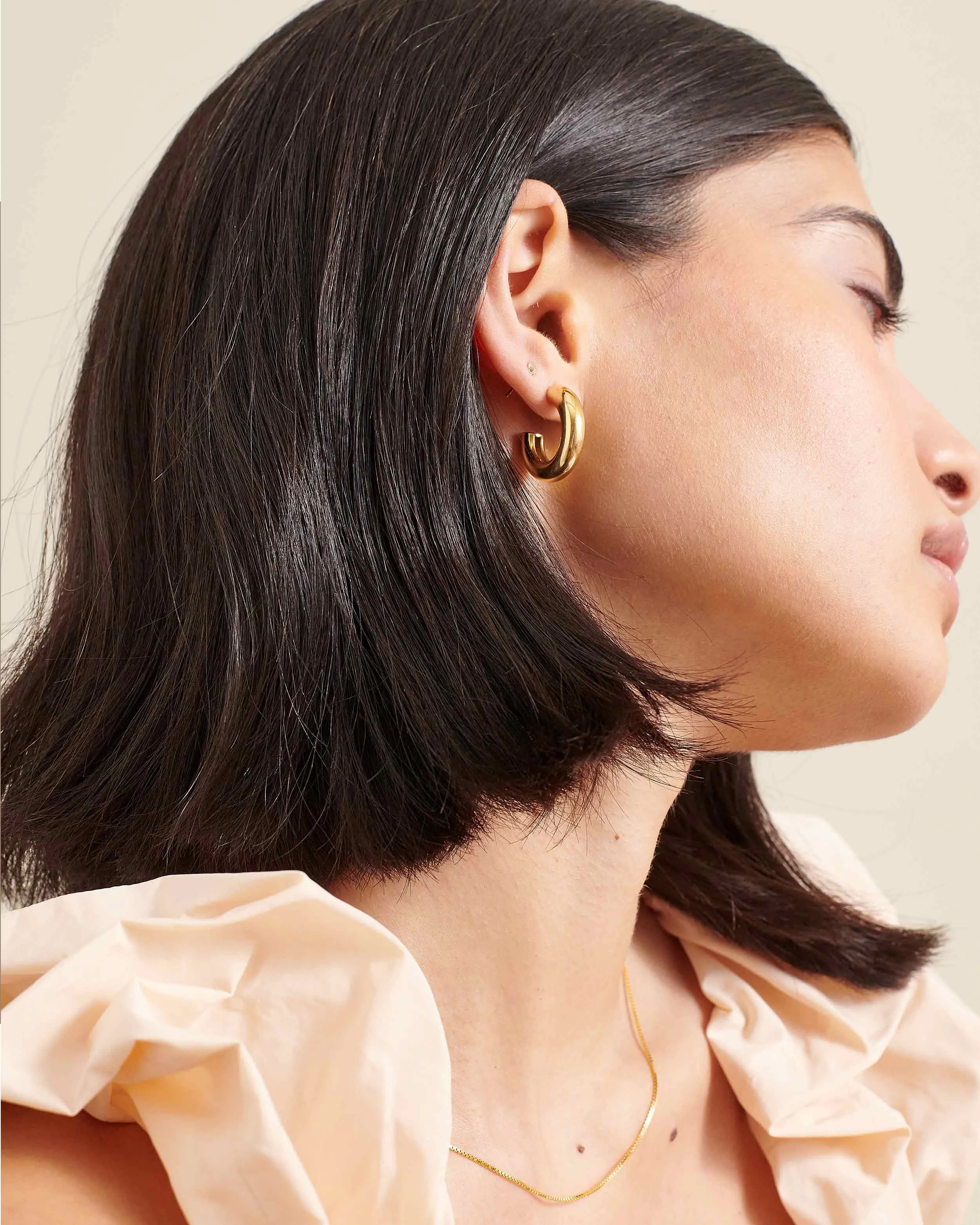 Chunky Hoop Earrings - Gold