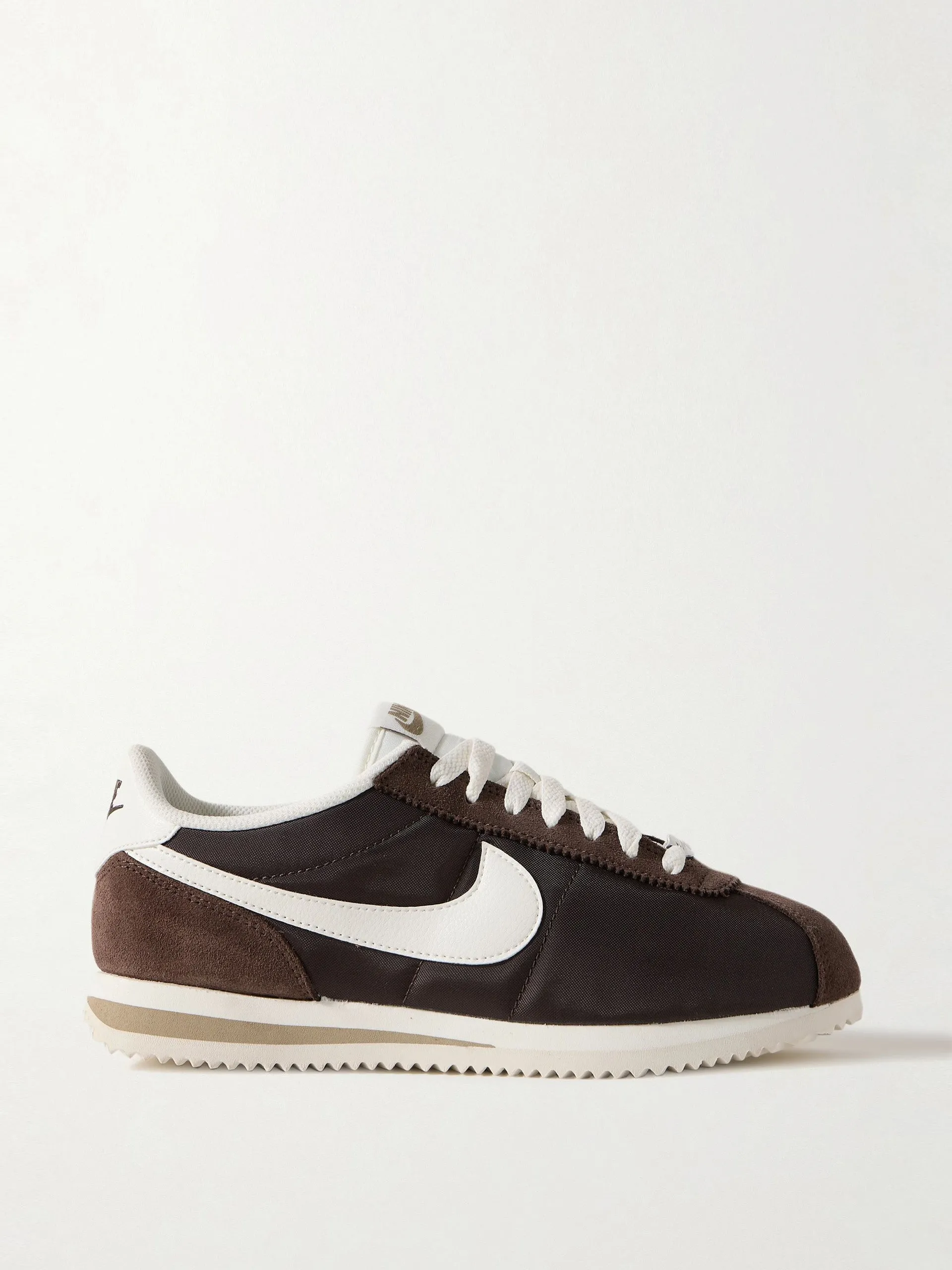 Cortez leather and suede-trimmed shell sneakers