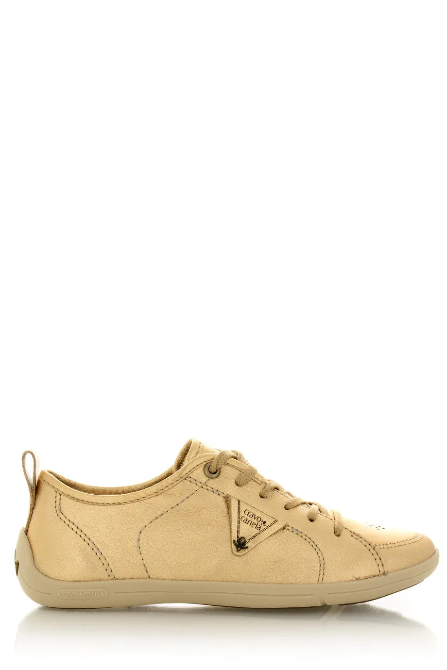 CRAVO & CANELA LOLLY Bronze Gold Leather Sneakers