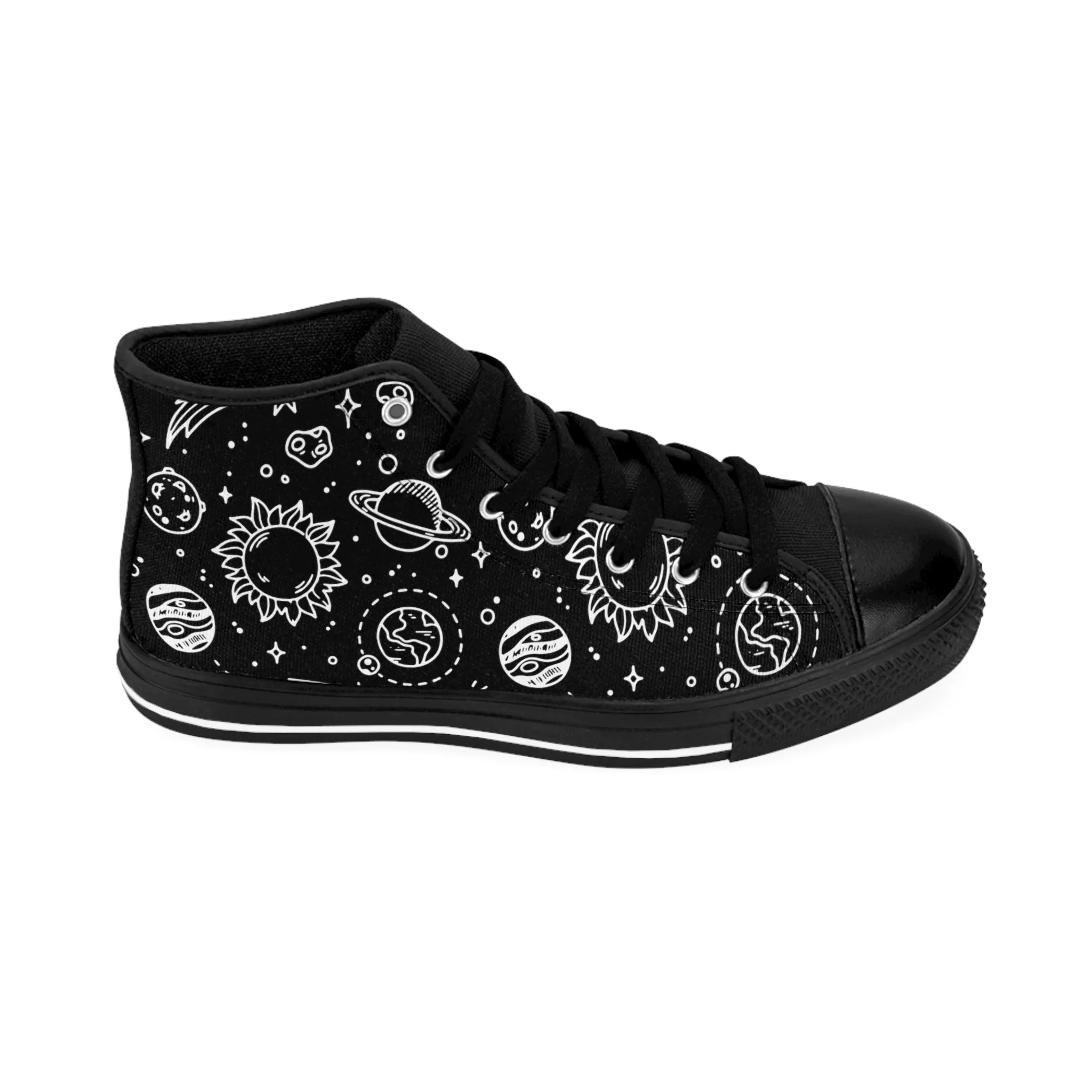 Cute Universe Drawing ,Women's Classic Sneakers