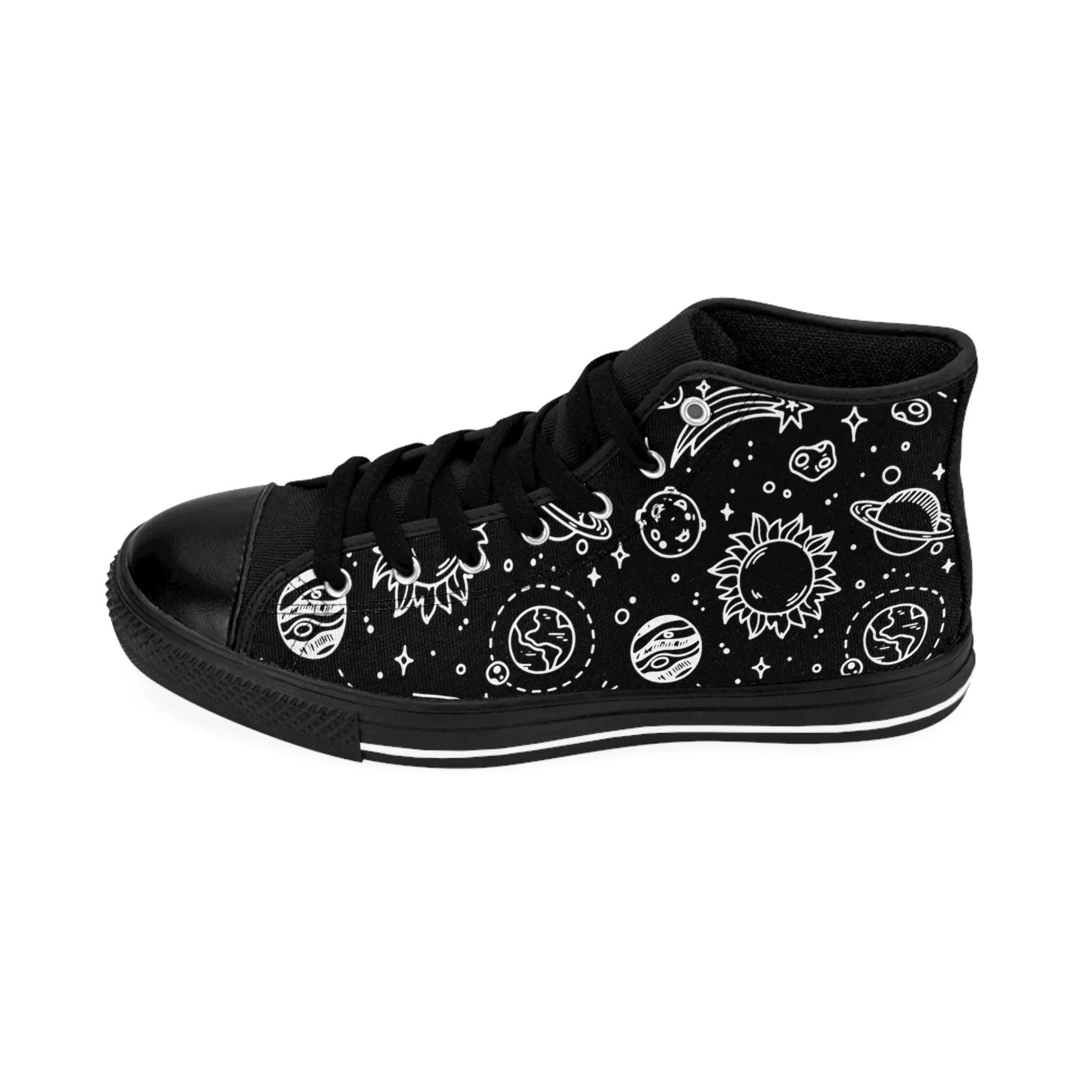 Cute Universe Drawing ,Women's Classic Sneakers