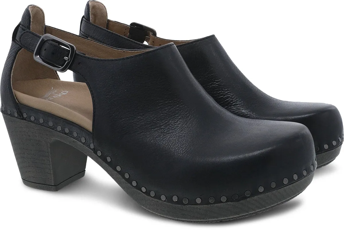 'Dansko' Women's Sassy - Black Milled Burnished Nubuck