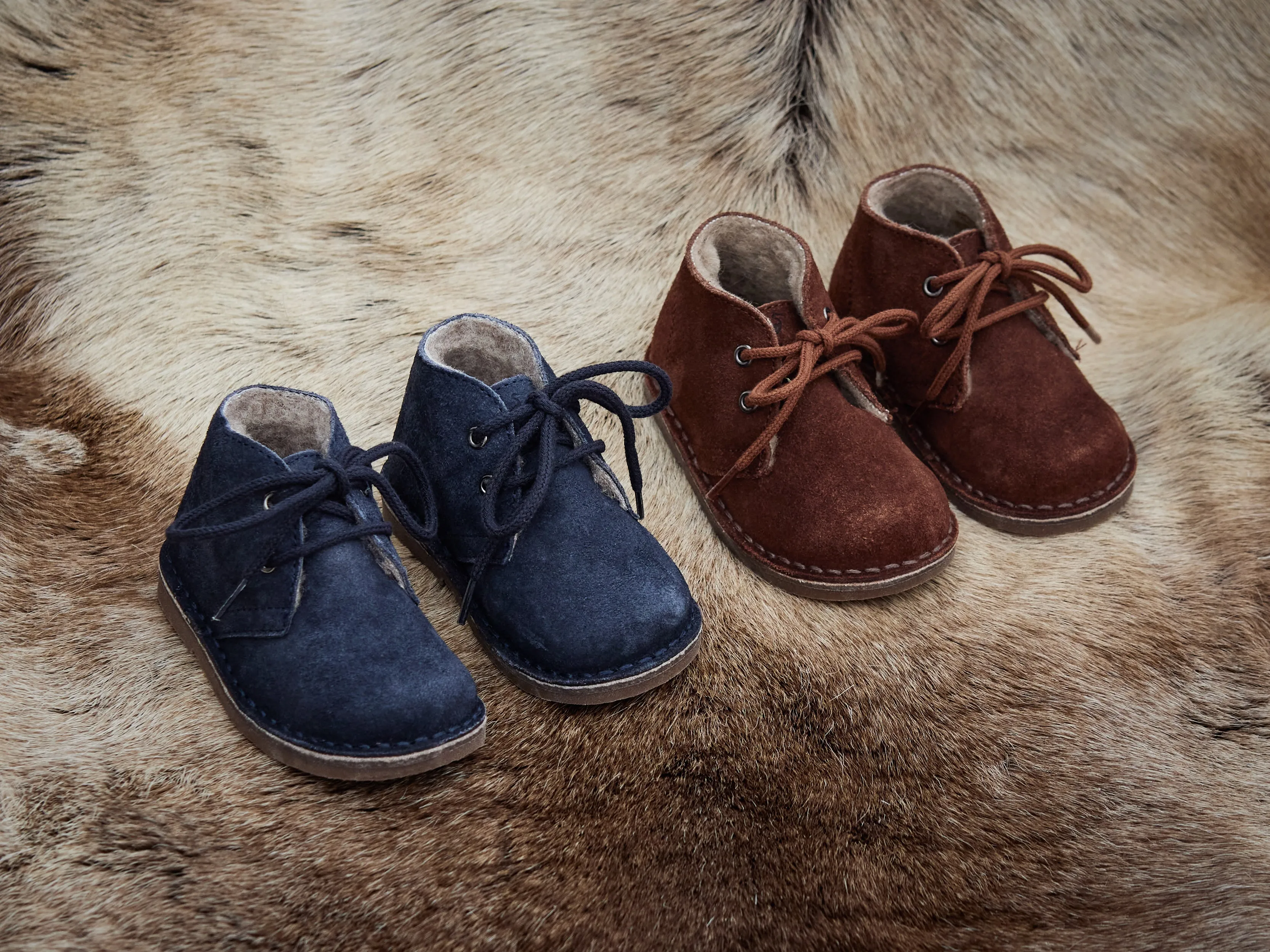 Desert Winter Boot Lace - Navy Suede