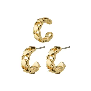 DESIREE recycled hoop and cuff earrings gold-plated