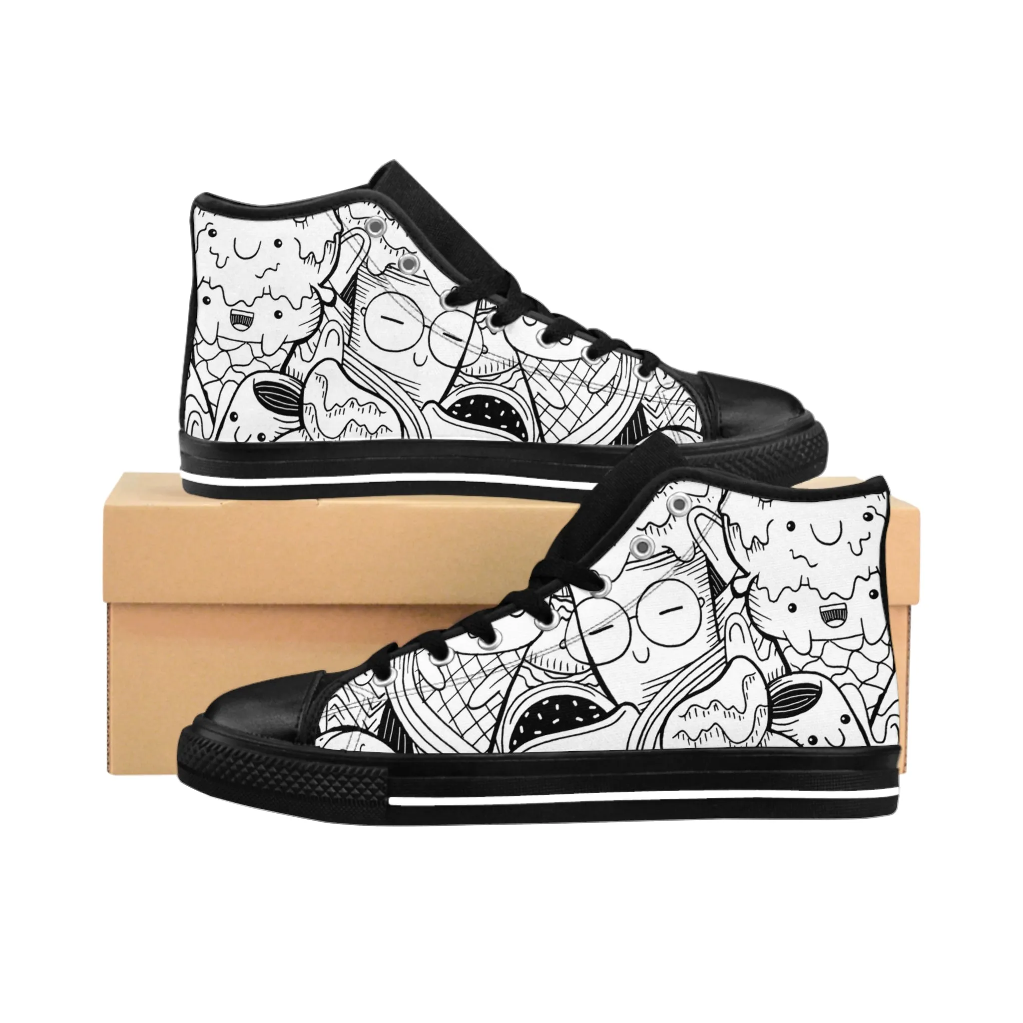 Doodle Icecream - Inovax Women's Classic Sneakers