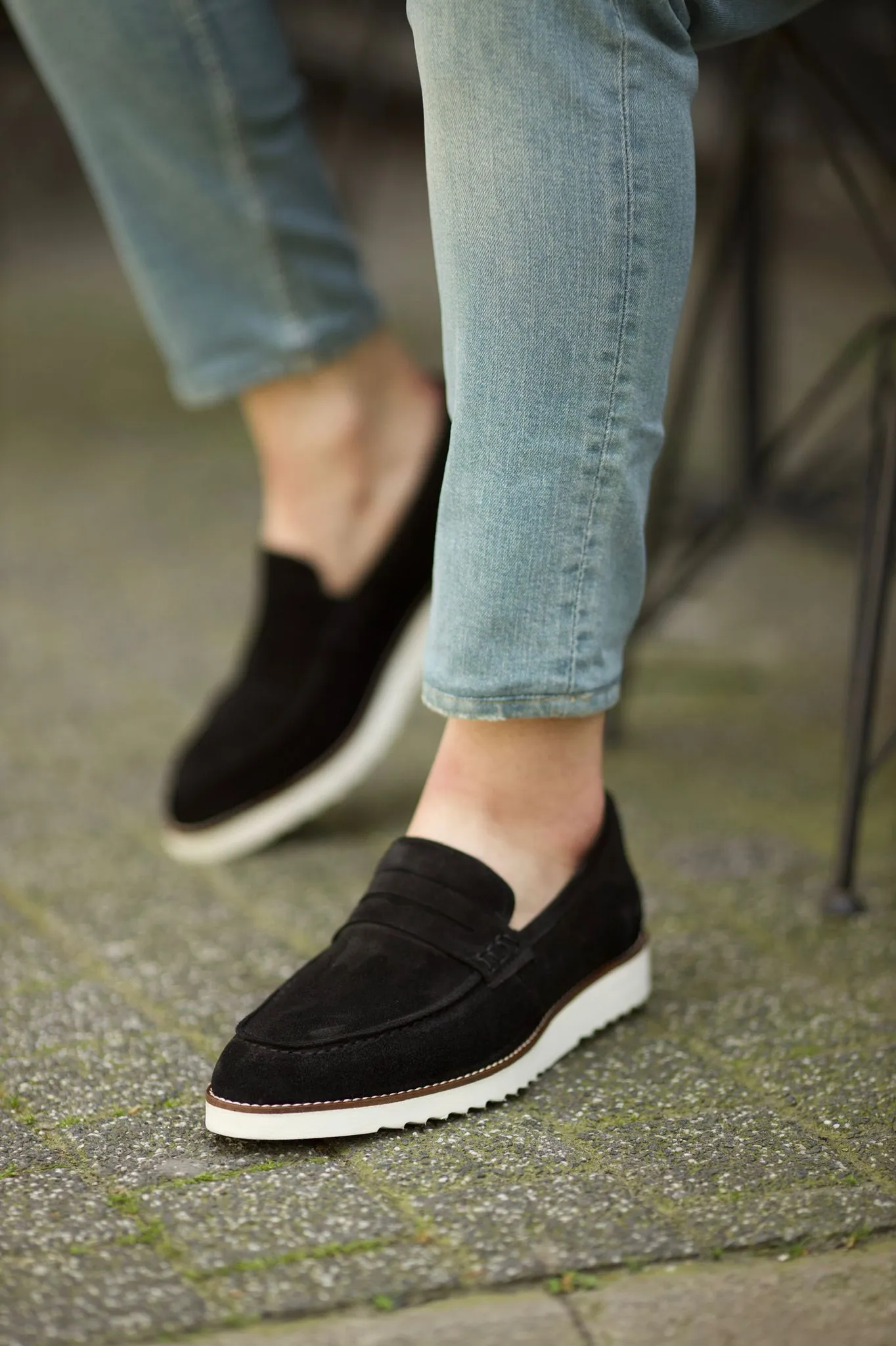 Dover Black Suede Leather Shoes