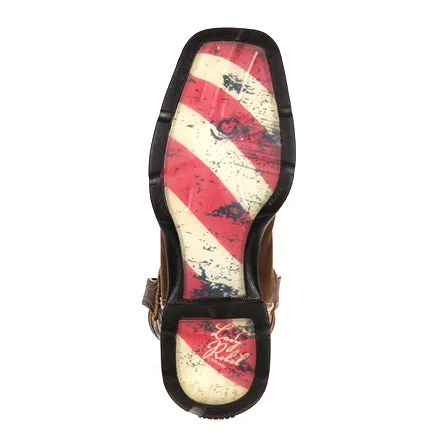 DURANGO WOMEN'S REBEL PATRIOTIC FLAG PULL ON WESTERN BOOT - RD4414