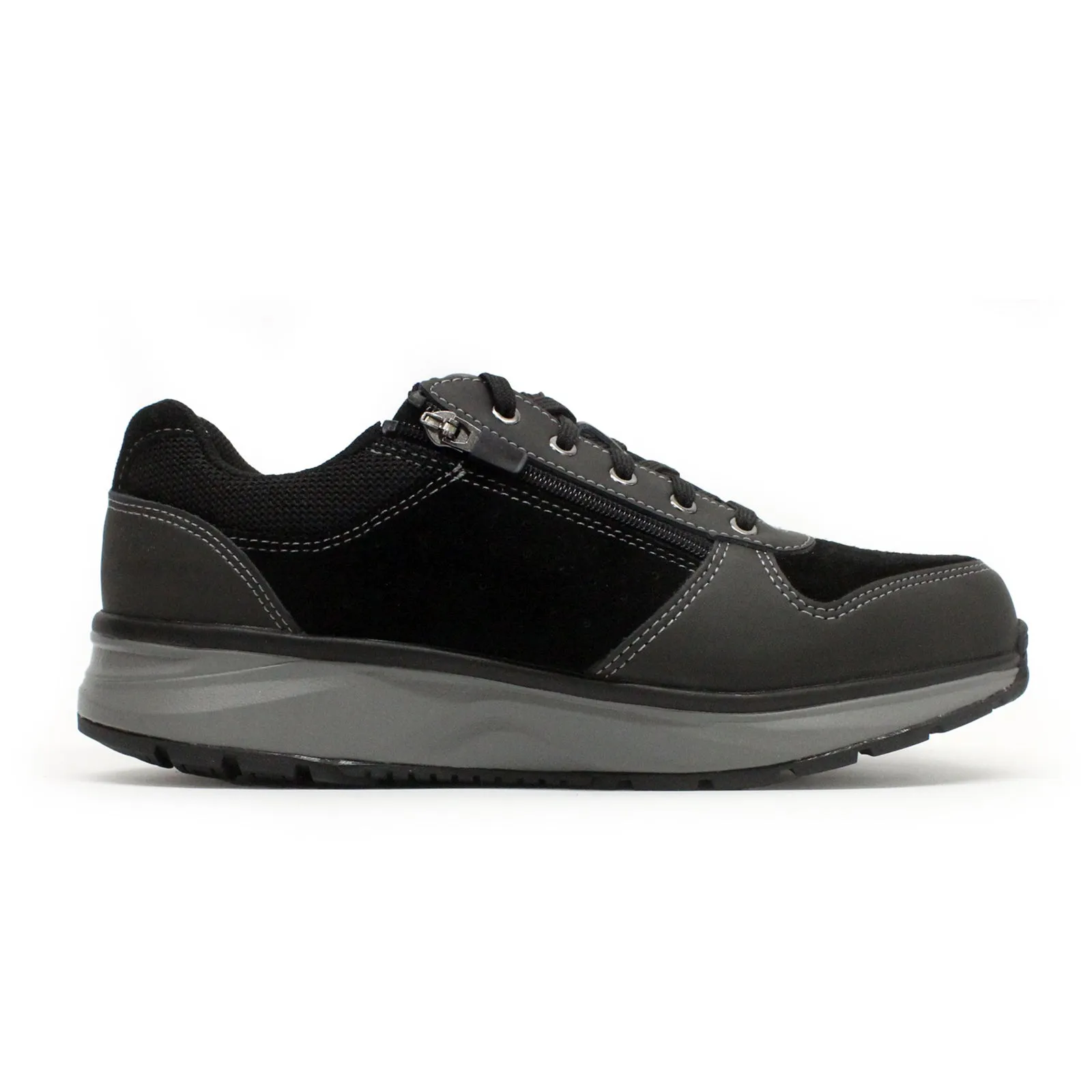 Dynamo Zip Leather Textile Men's Low Top Trainers