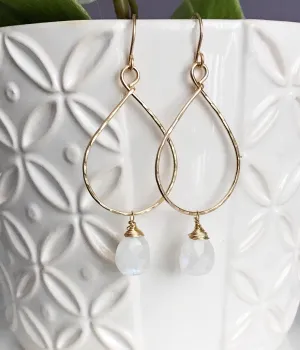 Earrings Nerida -moonstone (E320)